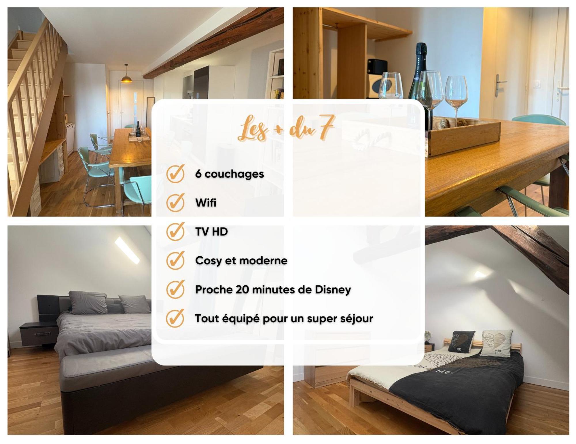 Le 7 - Appartement Cosy - Disney 20 Min Meaux Exteriör bild